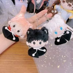 RANMO Jujutsu Kaisen Yuji Itadori Fushiguro Megumi Gojo Satoru Cute Plush Doll Pendant Hanging Keychains Keyring Toy Coaplay