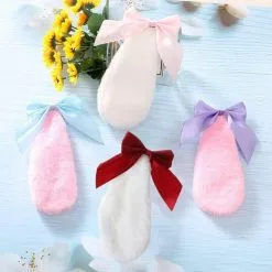 Cosplay&ware Kawaii Women Girls Hair Clip Cute Rabbit Bunny Plush Lop Ears Hairpin Candy Color Ribbon Bowknot Lolita Cosplay Accessories -Zentai shop online Kawaii Women Girls Hair Clip Cute Rabbit Bunny Plush Lop Ears Hairpin Candy Color Ribbon Bowknot 2.jpg 640x640q80 2.jpg 2