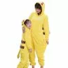 IFLIFE Kid Adult Yellow Hoodie Kigurumi Onesie Women Animal Costume Fancy Soft Anime Cosplay Sleepwear Child Boy Girl Winter Jumpsuit