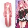 Cosplay&ware Krul Tepes 100cm Long Straight Wig Owari No Seraph Of The End Synthetic Hair Anime Cosplay Ponytail Wigs