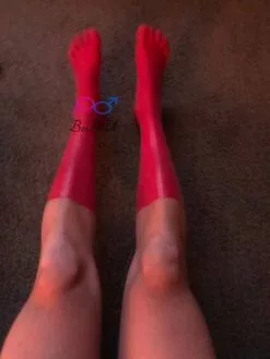 Cosplay&ware Latex Socks Seamless 3d Toe Tight Fit Knee Stockings 35cm Long White Natural Color Fetish -Zentai shop online Latex Socks Seamless 3D Toe Socks Tight Fit Knee Stockings 35cm Long New White Natural color 1.jpg 640x640q80 1.jpg 1