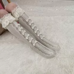 Esihou Lolita Socks Japan Anime Cosplay Bowknot Loose Lace Maid Knee Highs -Zentai shop online Lolita Socks Japan Anime Cosplay Bowknot Loose Socks Lace Maid Knee Highs 2.jpg 640x640q80 2.jpg 2