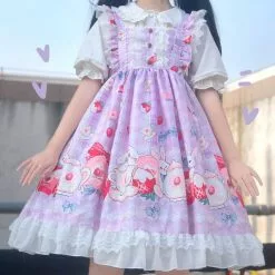 Cosplay&ware Lolita Tea Rabbit Dress Sling Jsk Shirt Renaissance Gothic Party Sweet -Zentai shop online Lolita Tea Rabbit Servants Dress Sling JSK Dress lolita shirt renaissance gothic dress tea party sweet 3.jpg 640x640q80 3.jpg 3