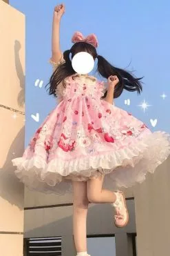 Cosplay&ware Lolita Tea Rabbit Dress Sling Jsk Shirt Renaissance Gothic Party Sweet -Zentai shop online Lolita Tea Rabbit Servants Dress Sling JSK Dress lolita shirt renaissance gothic dress tea party sweet 4.jpg 640x640q80 4.jpg 4