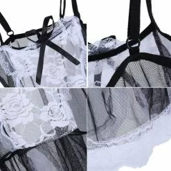 Cosplay&ware Maid Suit Thin Transparent Classical Erotic Lace Miniskirt Outfit 6pcs Set Cosplay Role Play Sexy Perspective Lingerie Underwear -Zentai shop online Maid Suit Thin Transparent Classical Erotic Lace Miniskirt Outfit 6pcs Set Cosplay Role Play Sexy Perspective 5.jpg 640x640q80 5.jpg 5