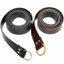 Cosplay&ware Medieval Waist Ring Wrap Belt Larp Costume For Adult Men Viking Knight Leather Waistband Celtic Buckle