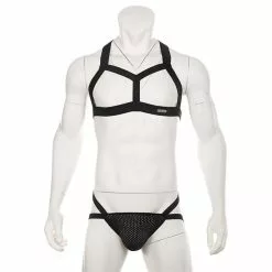 CLEVER-MENMODE Men Body Chest Harness Thongs Set Elastic Shoulder Strap Lingerie Jockstrap Stage Clubwear G String Costume Sexy Bondage Tops -Zentai shop online Men Body Chest Harness Thongs Set Elastic Shoulder Strap Lingerie Jockstrap Stage Clubwear G String Costume 2.jpg 640x640q80 2.jpg 2