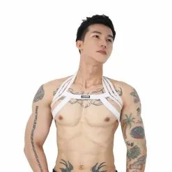 Cosplay&ware Men Halter Neck Nightclub Performance Lingerie Body Chest Harness Bondage Costume Party Hollow Elastic Clothing Super Hot -Zentai shop online Men Halter Neck Nightclub Performance Lingerie Body Chest Harness Bondage Costume Party Hollow Out Elastic Clothing 2.jpg 640x640q80 2.jpg 2