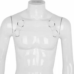 YiZYiF Mens Nylon Harness Belt Elastic Shoulder Body Chest Muscles Straps With O-rings Fancy Club Party Costume Strap Accessory -Zentai shop online Mens Nylon Harness Belt Elastic Shoulder Body Chest Muscles Harness Straps With O rings Fancy Club 4.jpg 640x640q80 4.jpg 4