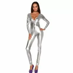 Cosplay&ware Metallic Shinny Heart Neck Long Sleeve Unitard Adult One Piece Wet Look Shiny Dance Catsuit Zip In Front Customized The Crotch 9 Cosplay&ware Metallic Shinny Heart Neck Long Sleeve Unitard Adult One Piece Wet Look Shiny Dance Catsuit Zip In Front Customized The Crotch -Zentai shop online Metallic Shinny heart neck Long Sleeve Unitard Adult One Piece Wet Look Shiny Dance Catsuit Zip 3.jpg 640x640q80 3.jpg 3
