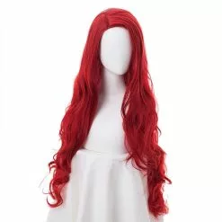 Cosplay&ware Morematch Movie Aquaman Cosplay Wig 80cm Red Long Curly Wavy Heat Resistant Synthetic Hair Women Party & Cap -Zentai shop online Morematch Movie Aquaman Mera Cosplay Wig 80cm Red Long Curly Wavy Heat Resistant Synthetic Hair Women 2.jpg 640x640q80 2.jpg 2