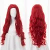 Cosplay&ware Morematch Movie Aquaman Cosplay Wig 80cm Red Long Curly Wavy Heat Resistant Synthetic Hair Women Party & Cap