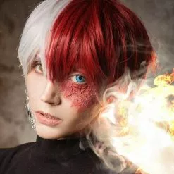 Cosplay&ware Morematch My Hero Academia Boku No Hiro Akademia Shoto Todoroki Shouto White And Red Cosplay Wig & Cap -Zentai shop online Morematch My Hero Academia Boku no Hiro Akademia Shoto Todoroki Shouto White And Red Cosplay Wig 2.jpg 640x640q80 2.jpg 2