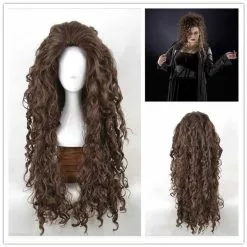 IHYAMS Movie Film Character Long Brown Wavy Synthetic Wigs Heat Resistant Cosplay Costume Wig