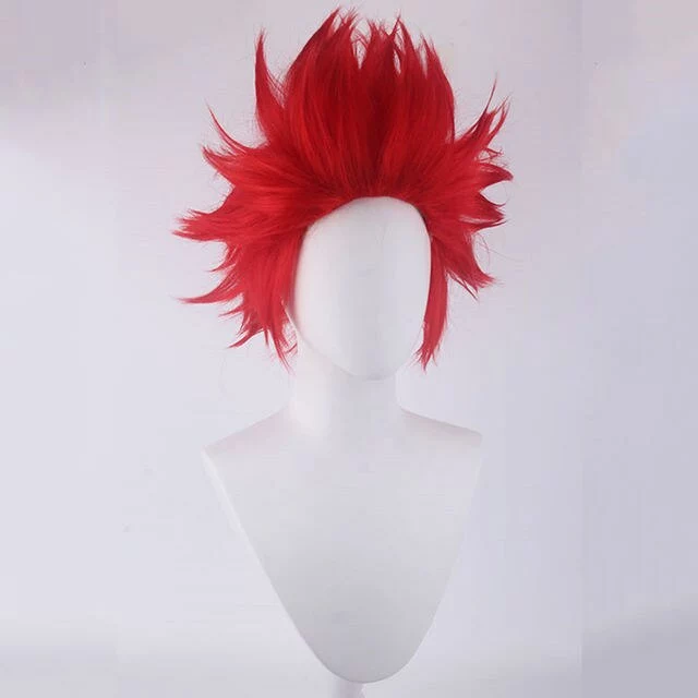 Ktip Up My Boku No Hero Academia Kirishima Eijiro Short Red Heat Resistant Cosplay Costume Wig & Cap 2 Ktip Up My Boku No Hero Academia Kirishima Eijiro Short Red Heat Resistant Cosplay Costume Wig & Cap - Image 2