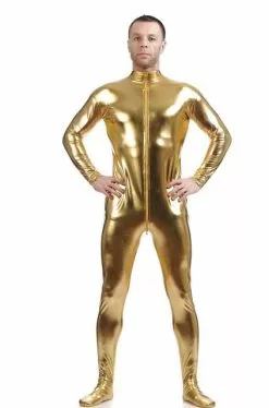 Cosplay&ware Ensnovo Men Latex Suit Black Shiny Metallic Tights Gold Zentai Full Body Unitard Custom Skin Bodysuit Zipper Front -Zentai shop online New Ensnovo Men Latex Suit Black Shiny Metallic Tights Gold Zentai Suit Full Body Unitard Custom 3.jpg 640x640q80 3.jpg 3