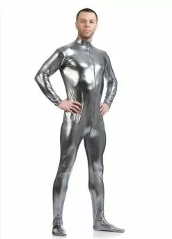 Cosplay&ware Ensnovo Men Latex Suit Black Shiny Metallic Tights Gold Zentai Full Body Unitard Custom Skin Bodysuit Zipper Front -Zentai shop online New Ensnovo Men Latex Suit Black Shiny Metallic Tights Gold Zentai Suit Full Body Unitard Custom 4.jpg 640x640q80 4.jpg 4