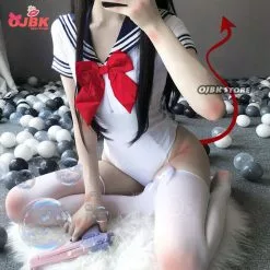 LILICOCHAN Ojbk Sexy Costumes School Girls Cosplay Exotic Apparel For Women Short Sleeves Bodysuit Adorable Swimsuit With