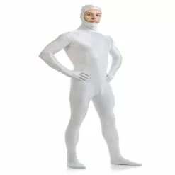 Cosplay&ware Open Face Zentai Spandex Unisex Catsuit Skin Tight Costume White M -Zentai shop online Open Face Zentai Spandex Unisex Catsuit Skin Tight Costume White M 3.jpg 640x640q80 3.jpg 3