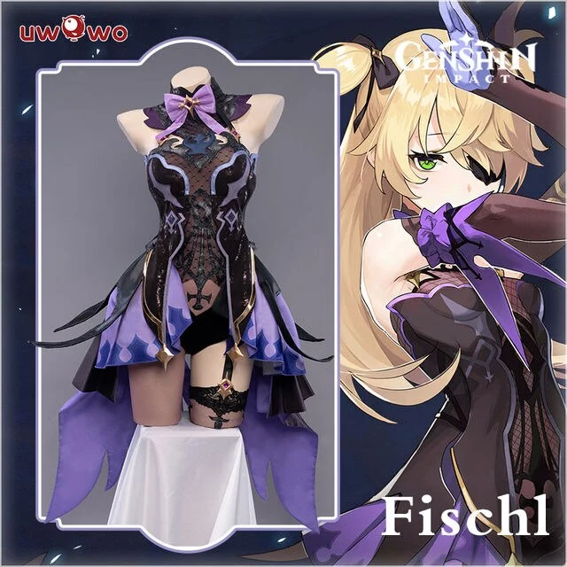 WOWO U Pre-sale Uwowo Game Genshin Impact Cosplay Fischl Costume Outfits Dress Halloween Carnival Uniforms 1 WOWO U Pre-sale Uwowo Game Genshin Impact Cosplay Fischl Costume Outfits Dress Halloween Carnival Uniforms