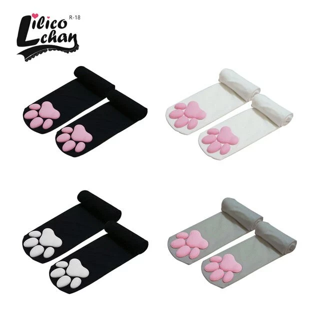 LILICOCHAN Pawpads Socks Fashion Stockings Casual Cotton Thigh High Over Knee Sexy Girls Womens Female Cute Soft Cat Paw Cosplay 2 LILICOCHAN Pawpads Socks Fashion Stockings Casual Cotton Thigh High Over Knee Sexy Girls Womens Female Cute Soft Cat Paw Cosplay - Image 2