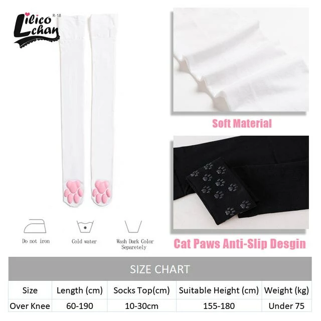 LILICOCHAN Pawpads Socks Fashion Stockings Casual Cotton Thigh High Over Knee Sexy Girls Womens Female Cute Soft Cat Paw Cosplay 4 LILICOCHAN Pawpads Socks Fashion Stockings Casual Cotton Thigh High Over Knee Sexy Girls Womens Female Cute Soft Cat Paw Cosplay - Image 4