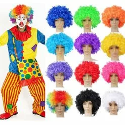 Cosplay&ware Performance Wavy Curly Clown Wig Cosplay Hair For Christmas Year Adult Birthday Party Disco Decoration Kids Gift