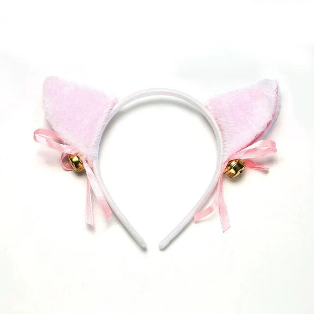 Cosplay&ware Pink Masquerade Christmas Cat Ears Cosplay Ear Anime Party Costume Bow Tie Bell Headwear Kawaii Beautiful Headband 3 Cosplay&ware Pink Masquerade Christmas Cat Ears Cosplay Ear Anime Party Costume Bow Tie Bell Headwear Kawaii Beautiful Headband - Image 3