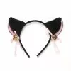 Cosplay&ware Pink Masquerade Christmas Cat Ears Cosplay Ear Anime Party Costume Bow Tie Bell Headwear Kawaii Beautiful Headband