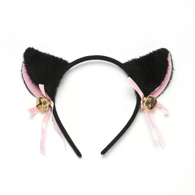 Cosplay&ware Pink Masquerade Christmas Cat Ears Cosplay Ear Anime Party Costume Bow Tie Bell Headwear Kawaii Beautiful Headband 1 Cosplay&ware Pink Masquerade Christmas Cat Ears Cosplay Ear Anime Party Costume Bow Tie Bell Headwear Kawaii Beautiful Headband