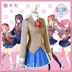 Novedan Sayori Yuri Natsuki Monika Cosplay Costume Doki Literature Club School Uniform Anime Halloween Costumes For Women -Zentai shop online Sayori Yuri Natsuki Monika Cosplay Costume Doki Doki Literature Club Cosplay School Uniform Anime Halloween Costumes 3.jpg 640x640q80 3.jpg 3