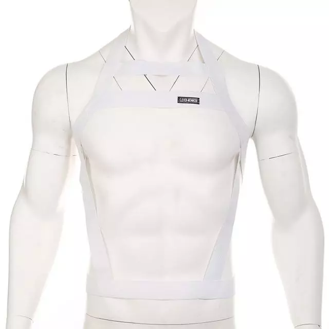 CLEVER-MENMODE Sexy Body Chest Lingerie Harness Bondage Elastic Belt Halter Neck Costume Straps Men Hombre Erotic Clothing Nightclub 5 CLEVER-MENMODE Sexy Body Chest Lingerie Harness Bondage Elastic Belt Halter Neck Costume Straps Men Hombre Erotic Clothing Nightclub - Image 5