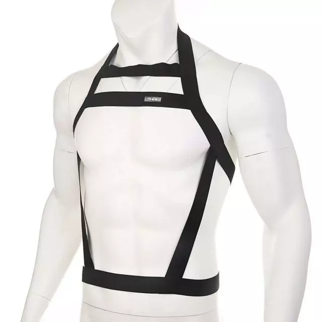 CLEVER-MENMODE Sexy Body Chest Lingerie Harness Bondage Elastic Belt Halter Neck Costume Straps Men Hombre Erotic Clothing Nightclub 1 CLEVER-MENMODE Sexy Body Chest Lingerie Harness Bondage Elastic Belt Halter Neck Costume Straps Men Hombre Erotic Clothing Nightclub