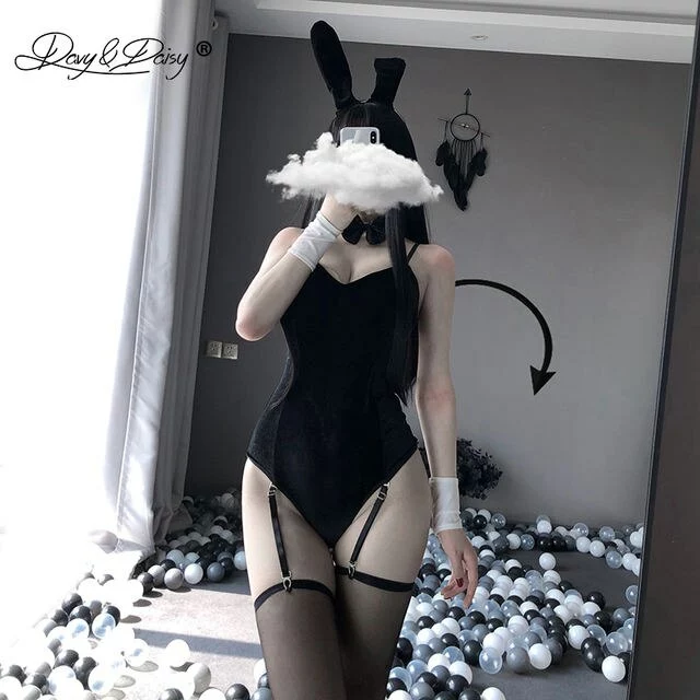 DAVYDAISY Sexy Bunny Girl Cosplay Costumes Women Sweet Rabbit Bodysuit Ears Tail Roleplay Party Club Wear Erotic Set Ja042 2 DAVYDAISY Sexy Bunny Girl Cosplay Costumes Women Sweet Rabbit Bodysuit Ears Tail Roleplay Party Club Wear Erotic Set Ja042 - Image 2