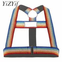 YiZYiF Sexy Fashion Harness Men Elastic Shoulder Body Chest Belt Muscles Protector Straps Mens Cosplay Party Club Wear Costume