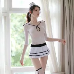 Cosplay&ware Sexy Lingerie Women’s Uniform Temptation Temperament Stewardess Perspective Tights Stockings Suit -Zentai shop online Sexy Lingerie Women s Uniform Temptation Temperament Stewardess Perspective Tights Stockings Suit New 2.jpg 640x640q80 2.jpg 2