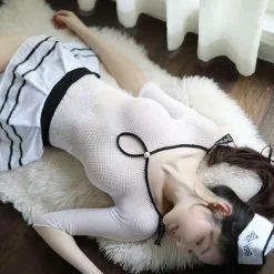 Cosplay&ware Sexy Lingerie Women’s Uniform Temptation Temperament Stewardess Perspective Tights Stockings Suit -Zentai shop online Sexy Lingerie Women s Uniform Temptation Temperament Stewardess Perspective Tights Stockings Suit New 4.jpg 640x640q80 4.jpg 4