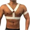 Cosplay&ware Sexy Mens Front Y Shape Harness Belt Gay Bondage Metal Ring Decoration Straps Elastic Chest Muscle