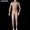 Cosplay&ware Sexy Skin Color False Muscle Printing Jumpsuit Men Elastic Nude Leotard Rompers Nightclub Dj Singer Bar Party Pole Dance Costume