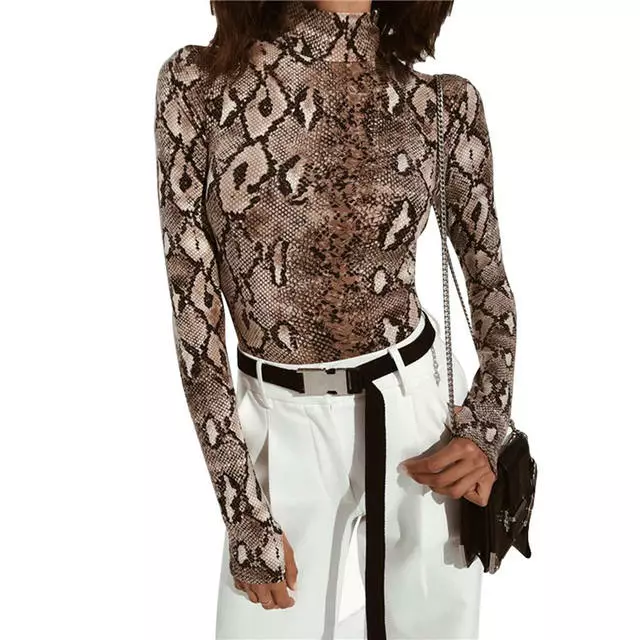 Bigsweety Snake Print Tops Hot One Piece Jumpsuit Women Sexy Bodysuit Long Sleeves High Neck Streetwear Female Clothing Bodysuits 1 Bigsweety Snake Print Tops Hot One Piece Jumpsuit Women Sexy Bodysuit Long Sleeves High Neck Streetwear Female Clothing Bodysuits