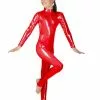 Speerise Girls Long Sleeve Shiny Metallic Unitards Stirrups Dance Gymnastics Dancewear Stage Performance Show Suit