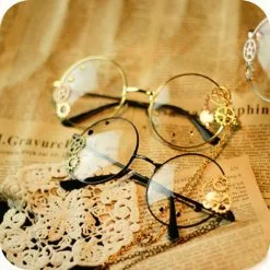 Cosplay&ware Steampunk Girls Cosplay Glasses Frame Metal Gear With Chain Women Retro Lolita Eyewear -Zentai shop online Steampunk Girls Cosplay Glasses Optical Frame Metal Gear with Chain Women Retro Lolita Glasses Eyewear 3.jpg 640x640q80 3.jpg 3