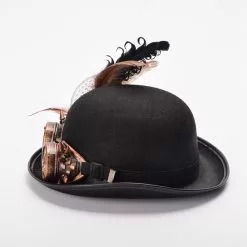 Cosplay&ware Steampunk Hat Bowler Feathers Gear Glasses Gothic Victorian Cosplay Fedora Top Heawear -Zentai shop online Steampunk Hat Bowler Feathers Gear Glasses Gothic Victorian Cosplay Fedora Top Heawear 3.jpg 640x640q80 3.jpg 3