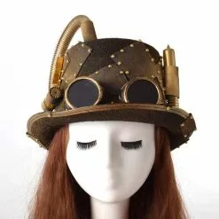 BLESSUME Steampunk Hat For Women Men Vintage Retro Lolita Punk Unisex Goggles Halloween Cosplay Hats -Zentai shop online Steampunk Hat for Women Men Vintage Retro Lolita Punk Unisex Goggles Fedora Halloween Cosplay Hats 3.jpg 640x640q80 3.jpg 3