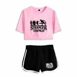 COSREA Stranger Things Costume T Shirt Shorts Two Piece Suit Girls Women 3d Print Tees Eleven Sports Sets -Zentai shop online Stranger Things Costume T shirt Shorts Two Piece Suit Girls Women 3D Print Stranger Things Tees 2.jpg 640x640q80 2.jpg 2
