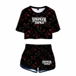 COSREA Stranger Things Costume T Shirt Shorts Two Piece Suit Girls Women 3d Print Tees Eleven Sports Sets -Zentai shop online Stranger Things Costume T shirt Shorts Two Piece Suit Girls Women 3D Print Stranger Things Tees 3.jpg 640x640q80 3.jpg 3