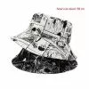 Cosplay&ware Summer Fisherman Hat Reversible Printed Bucket Hats For Women Men Anime Piece Cosplay Cap Cartoon Shading Fishing