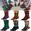 BOOCRE Superhero Venom Deadpool Thor The Hulk Iron Man Black Panther Cosplay Socks Keep Warm