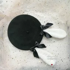 COSJK Sweet Lolita Cute Plush Rabbit Ear Bow Lovely Japanese Mori Girl Vintage Hat Pumpkin Cap Flat Autumn Winter -Zentai shop online Sweet Lolita Cute Plush Rabbit Ear Bow Beret Lovely Japanese Mori Girl Vintage Painter Hat Pumpkin 3.jpg 640x640q80 3.jpg 3