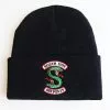 BOOCRE Tv Series Riverdale South Side Serpent Cosplay Costume Hat Adult Man Woman Embroidered Dome Knit Warm Pullover Hip Hop Trend